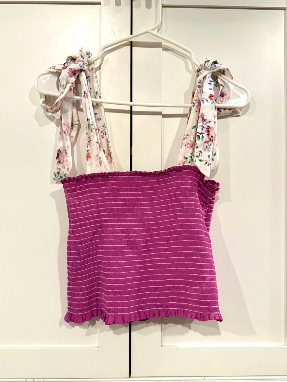 Koch Cece Top Magenta with Floral Straps SMALL - Picture 2 of 3
